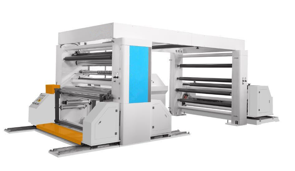 Slitting machine, Shelf Type PLC Controlled Jumbo Roll Paper Slitter ZST-2500, paper slitting and rewinding machine